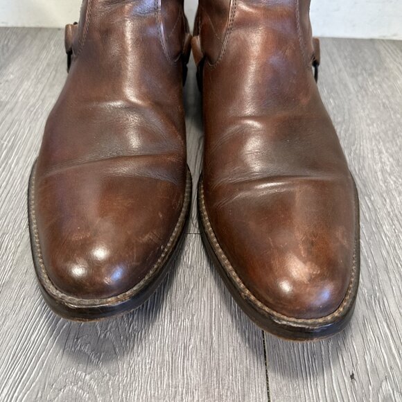 To Boot New York Adam Derrick Harness Men\'s Brown Leather Boots Size US 11 main image 5